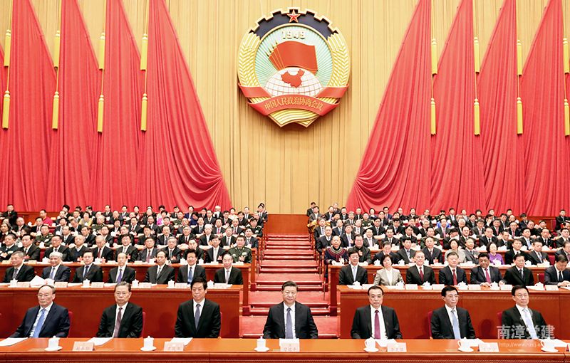 3月13日，中国人民政治协商会议第十三届全国委员会第二次会议在北京闭幕。这是习近平、李克强、栗战书、王沪宁、赵乐际、韩正、王岐山等在主席台就座。